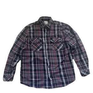 Genuine Dickies Heavyweight Flannel Shirt Mens M (38-40)Black Green Red RN123187
